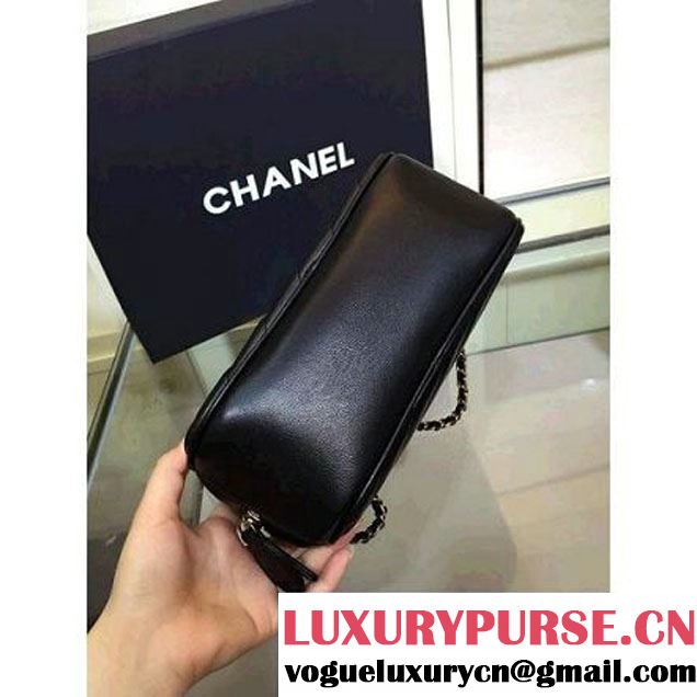 Chanel A92898 Lambskin Camera Case Black Paris-Salzburg 2015 (2a143-071001 )