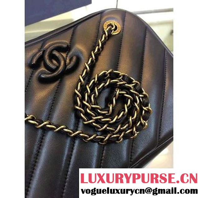 Chanel A92898 Lambskin Camera Case Black Paris-Salzburg 2015 (2a143-071001 )