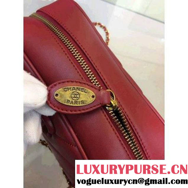 Chanel A92898 Lambskin Camera Case Red Paris-Salzburg 2015 (2a143-071002 )