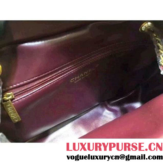 Chanel Small Herringbone Quilted Burgundy Lambskin Camera Case With A Removable Pouch Cruise 2016 (FTH-121106 )
