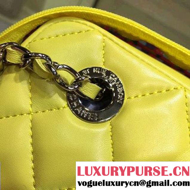 Chanel Small Rubber Camera Case With A Removable Raincoat Yellow Cruise 2016 (2A143-122122 )