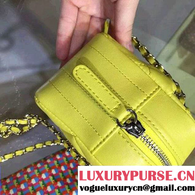 Chanel Small Rubber Camera Case With A Removable Raincoat Yellow Cruise 2016 (2A143-122122 )