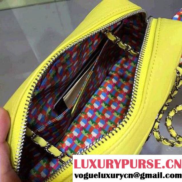 Chanel Small Rubber Camera Case With A Removable Raincoat Yellow Cruise 2016 (2A143-122122 )