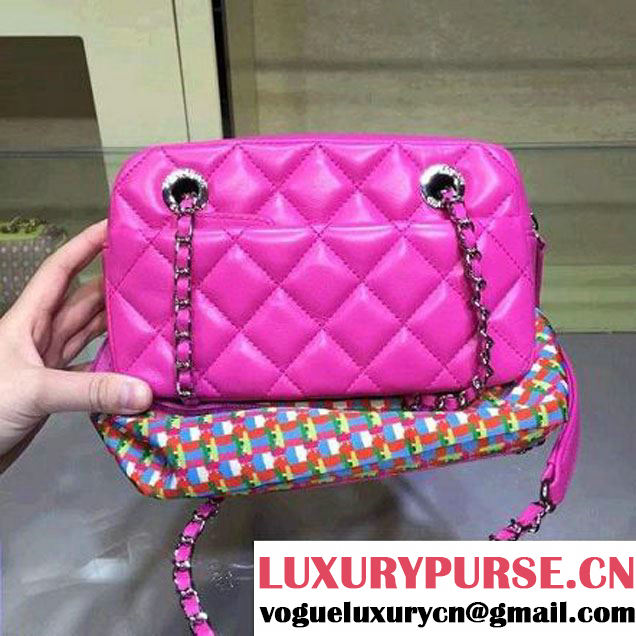 Chanel Small Rubber Camera Case With A Removable Raincoat Rosy Cruise 2016 (2A143-122123 )
