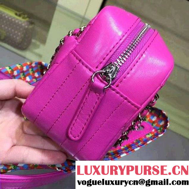 Chanel Small Rubber Camera Case With A Removable Raincoat Rosy Cruise 2016 (2A143-122123 )