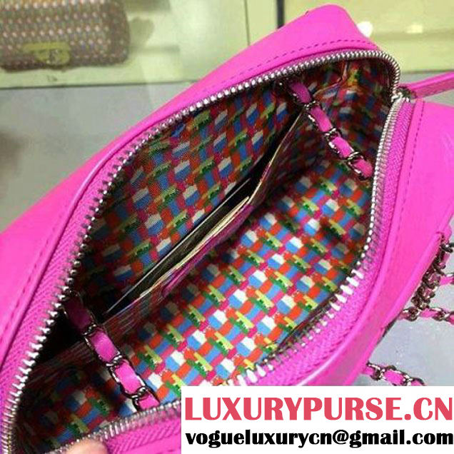 Chanel Small Rubber Camera Case With A Removable Raincoat Rosy Cruise 2016 (2A143-122123 )