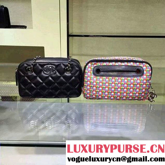Chanel Small Rubber Camera Case With A Removable Raincoat Black Cruise 2016 (2A143-122124 )