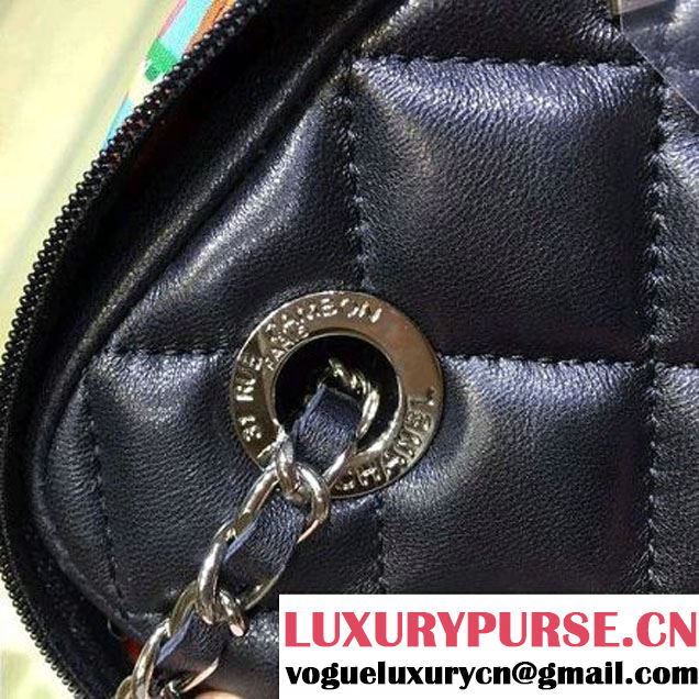 Chanel Small Rubber Camera Case With A Removable Raincoat Black Cruise 2016 (2A143-122124 )