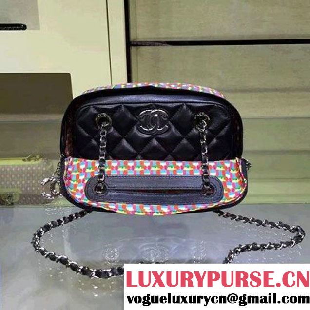 Chanel Small Rubber Camera Case With A Removable Raincoat Black Cruise 2016 (2A143-122124 )