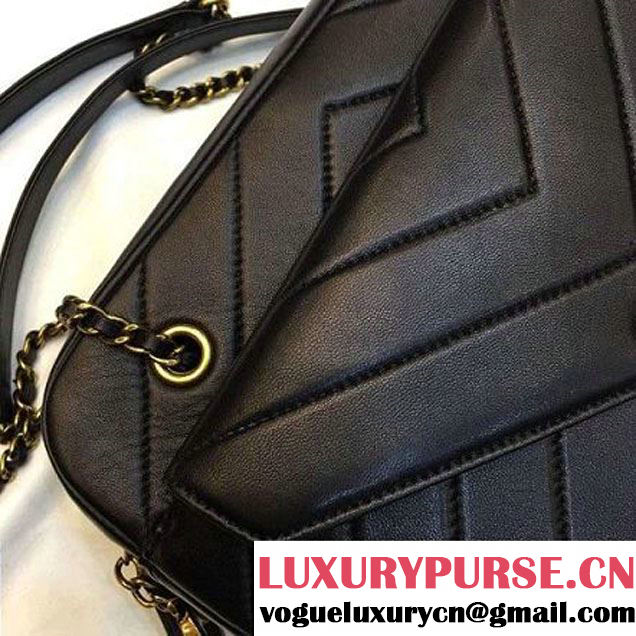 Chanel A93132 Black Lambskin Camera Case Cruise 2016 (2A020-6022610 )