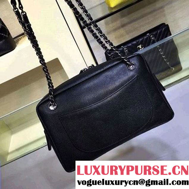 Chanel A93283 Grained Calfskin & Lambskin Camera Case Black Pre S/S 2016 (2A143-6033802 )