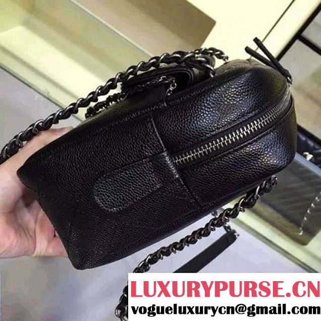 Chanel A93283 Grained Calfskin & Lambskin Camera Case Black Pre S/S 2016 (2A143-6033802 )