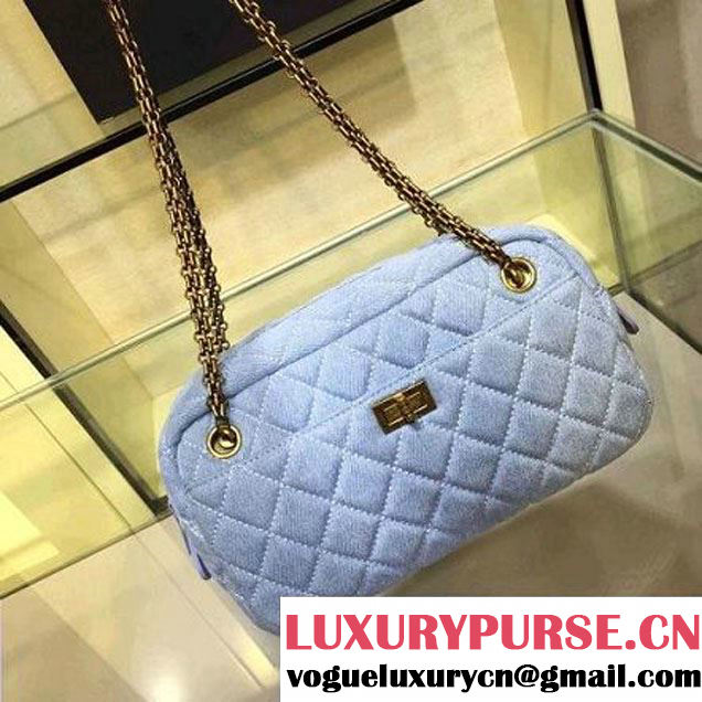 Chanel Washed Denim Camer Case Light Blue A65169 Pre-S/S 2016 (2A143-6040806 )