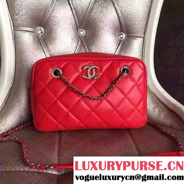 Chanel Calfskin Camera Bag Red 2016 (2B038-6040811 )