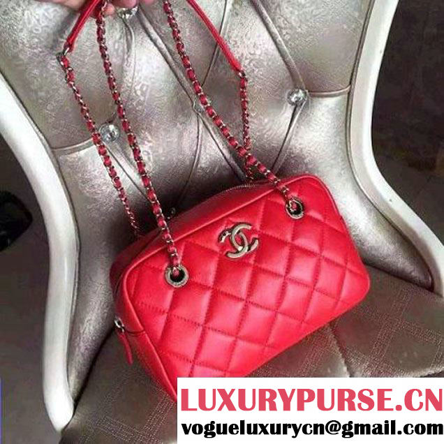 Chanel Calfskin Camera Bag Red 2016 (2B038-6040811 )