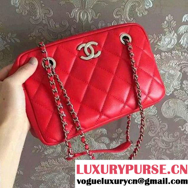 Chanel Calfskin Camera Bag Red 2016 (2B038-6040811 )