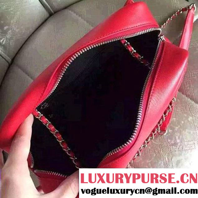 Chanel Calfskin Camera Bag Red 2016 (2B038-6040811 )