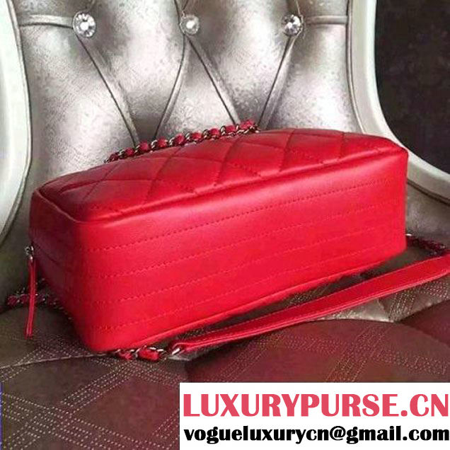 Chanel Calfskin Camera Bag Red 2016 (2B038-6040811 )