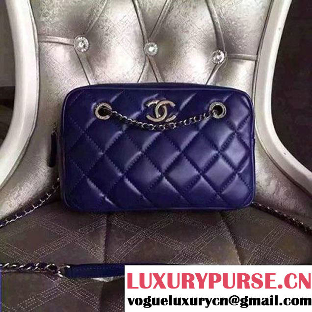 Chanel Calfskin Camera Bag Navy 2016 (2B038-6040812 )