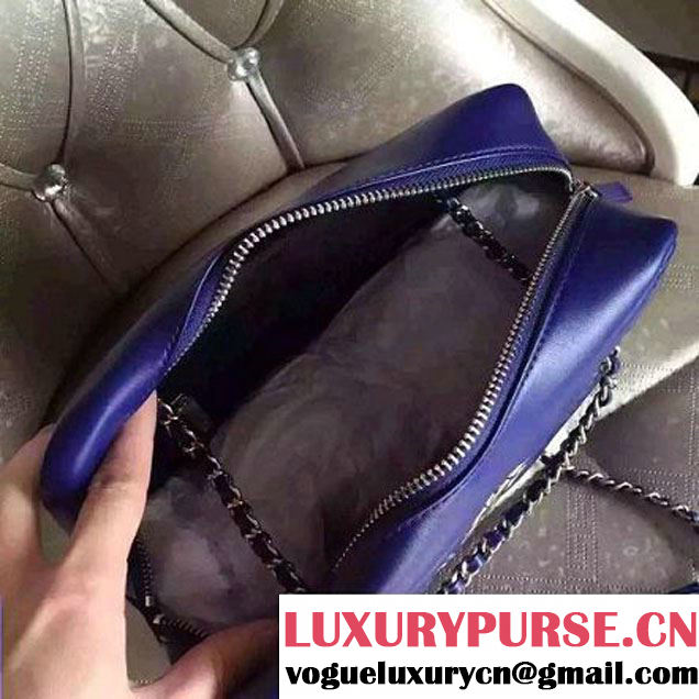 Chanel Calfskin Camera Bag Navy 2016 (2B038-6040812 )