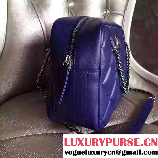 Chanel Calfskin Camera Bag Navy 2016 (2B038-6040812 )