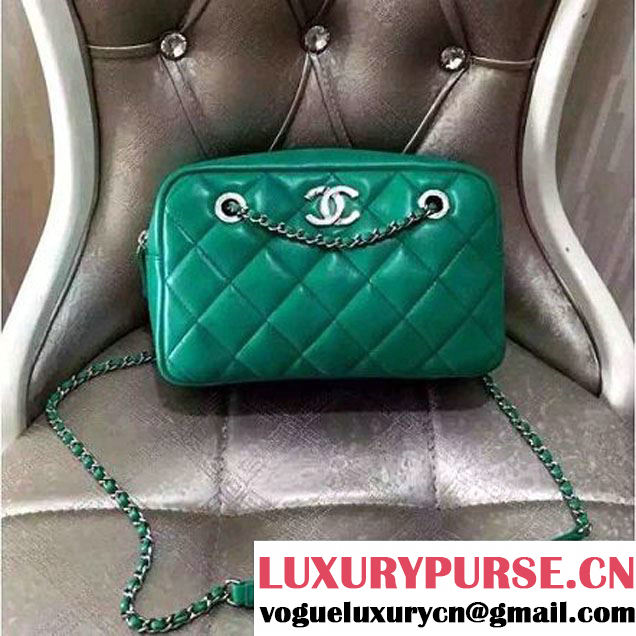 Chanel Calfskin Camera Bag Green 2016 (2B038-6040813 )