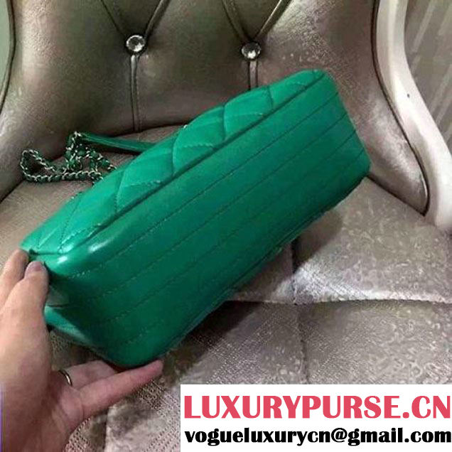 Chanel Calfskin Camera Bag Green 2016 (2B038-6040813 )