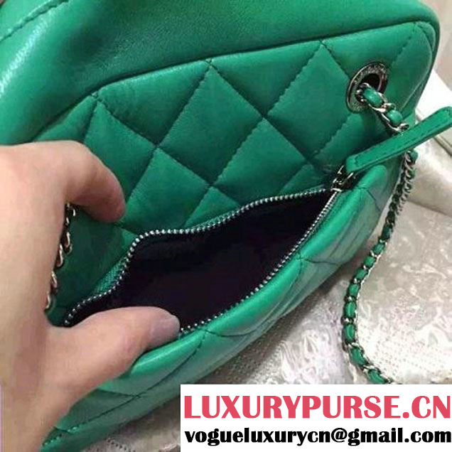 Chanel Calfskin Camera Bag Green 2016 (2B038-6040813 )