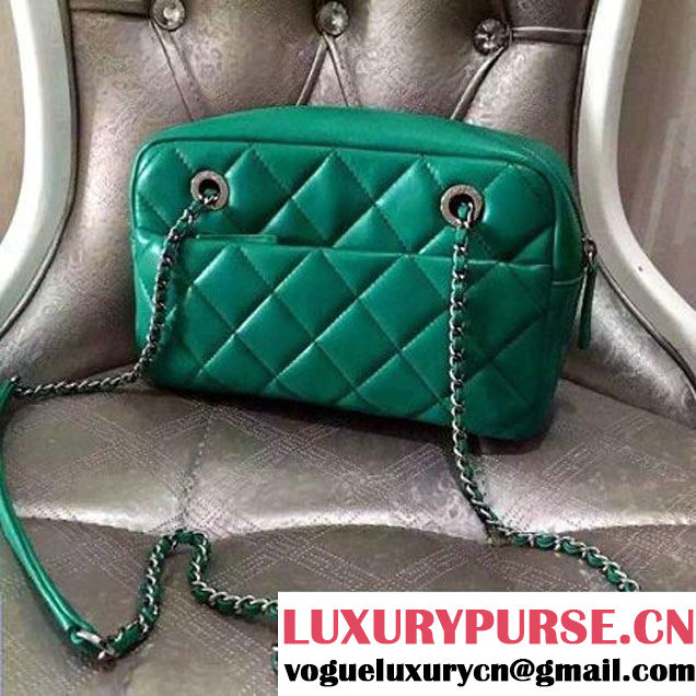 Chanel Calfskin Camera Bag Green 2016 (2B038-6040813 )