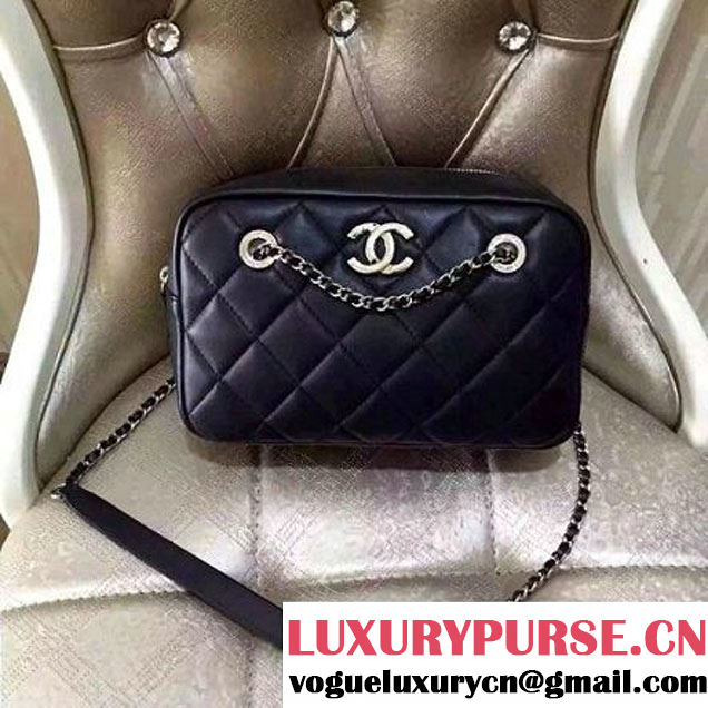 Chanel Calfskin Camera Bag Black 2016 (2B038-6040814 )