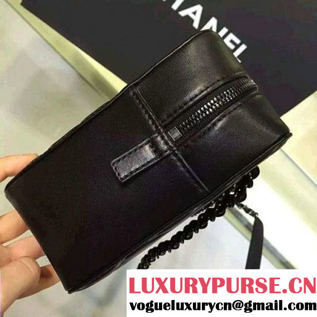 Chanel Lambskin Diamond Quilting Camera Bag Black 2016 (2a143-6052742 )