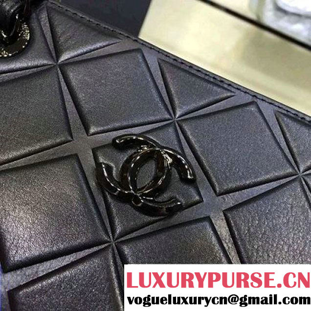 Chanel Lambskin Diamond Quilting Camera Bag Black 2016 (2a143-6052742 )