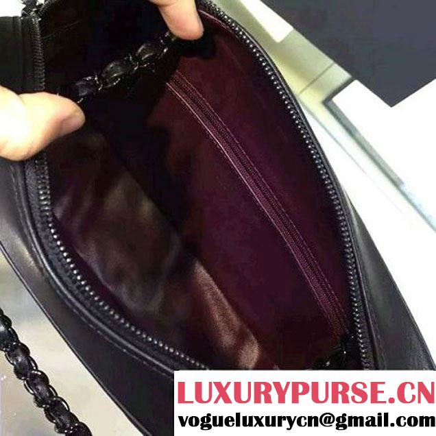 Chanel Lambskin Diamond Quilting Camera Bag Black 2016 (2a143-6052742 )