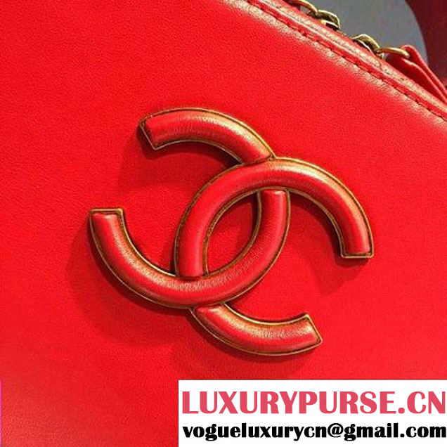 Chanel A93463 Coco Curve Calfskin Vanity Case Bag Red Paris 201 (2A143-6061814 )