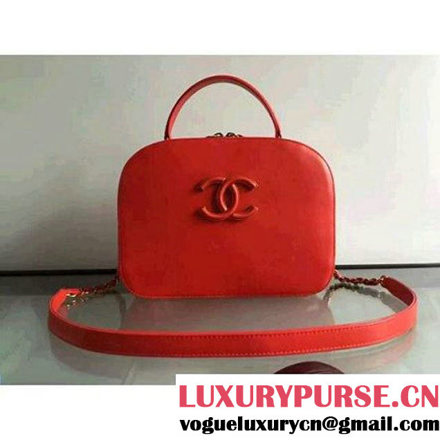 Chanel A93464 Calfskin and Goatskin Vanity Case Bag Red 2016 (1A145-6070415 )