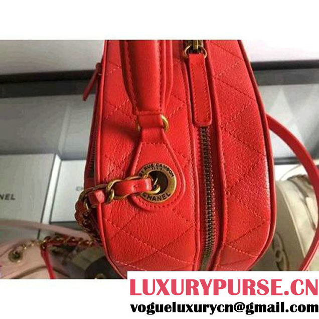 Chanel A93464 Calfskin and Goatskin Vanity Case Bag Red 2016 (1A145-6070415 )