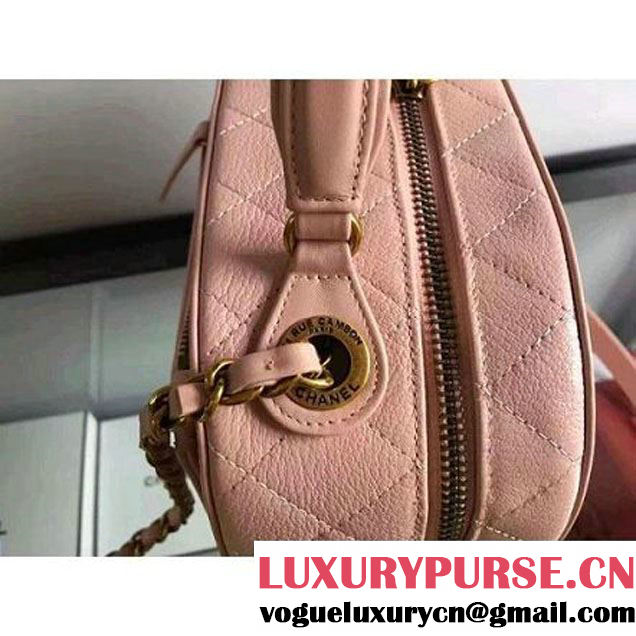 Chanel A93464 Calfskin and Goatskin Vanity Case Bag Pale Pink 2016 (1A145-6070417 )