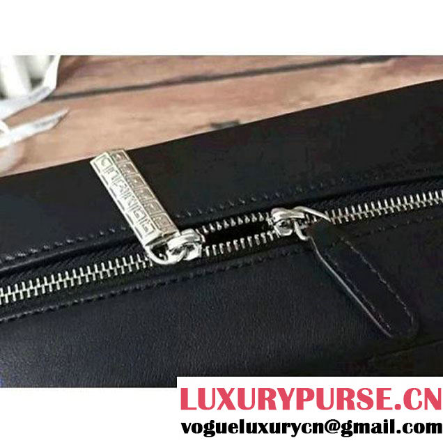 Chanel Lambskin Cosmetic Pouch Large Bag Black 2016 (2B038-6082321 )