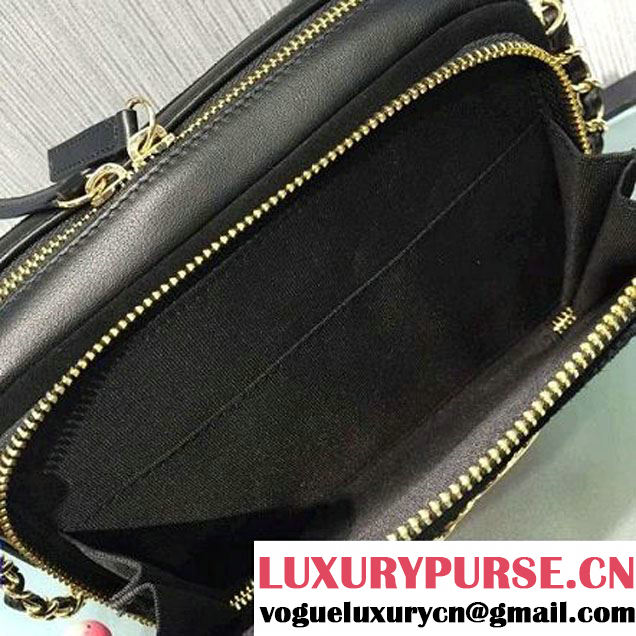 Chanel Suede Calfskin Business Affinity Camera Case Bag Black A93609 F/W 2016 (2A143-6100833 )