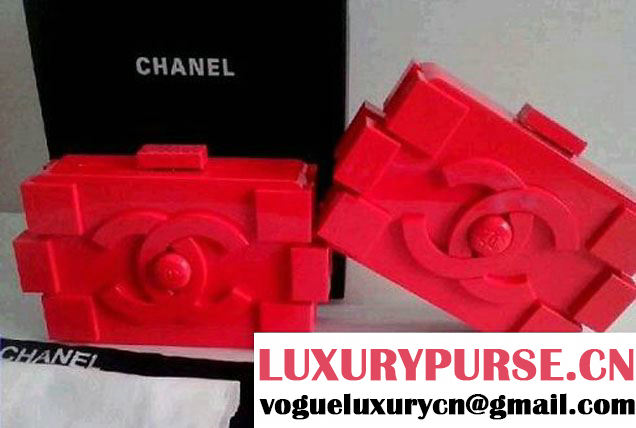 Chanel Lego Clutch Bag red replica