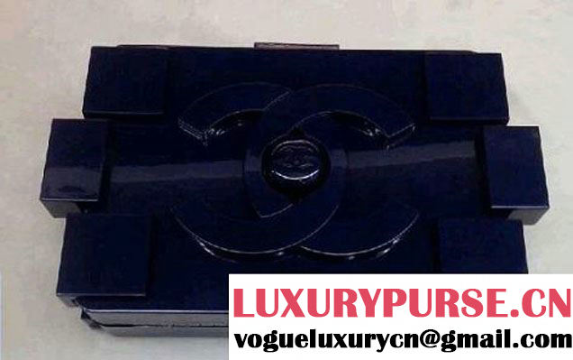 Chanel Lego Clutch Bag Blue replica