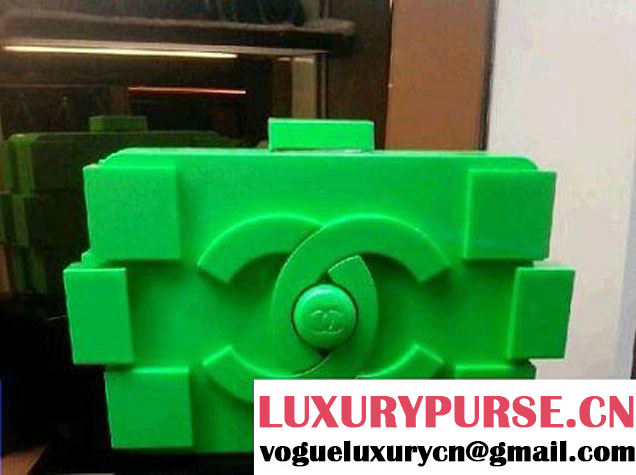 Chanel Lego Clutch Bag replica green