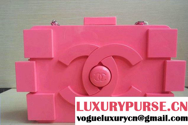 Chanel Lego Clutch Bag replica pink