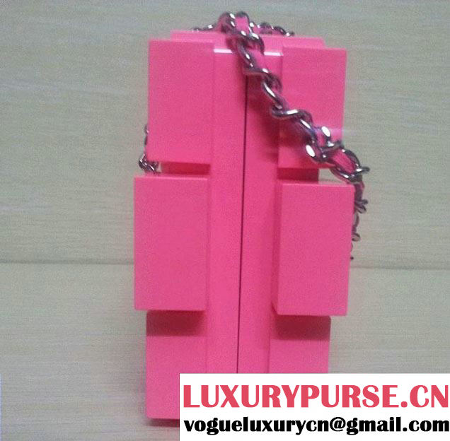 Chanel Lego Clutch Bag replica pink