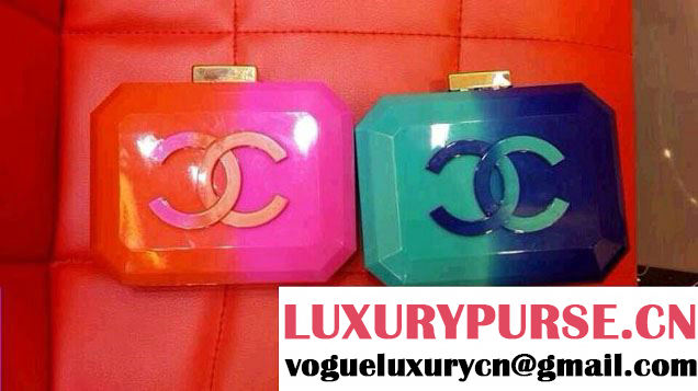 Chanel PinkOrange Boy Brick Clutch Bag 2014