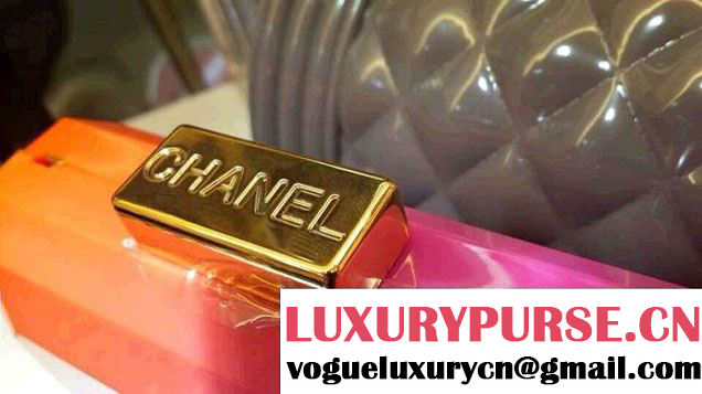 Chanel PinkOrange Boy Brick Clutch Bag 2014