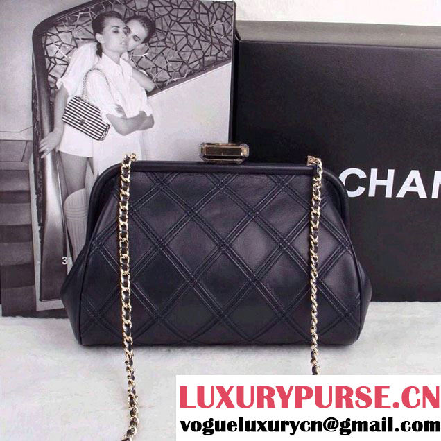 Chanel Black New Clutch Bag Spring Summer 2014