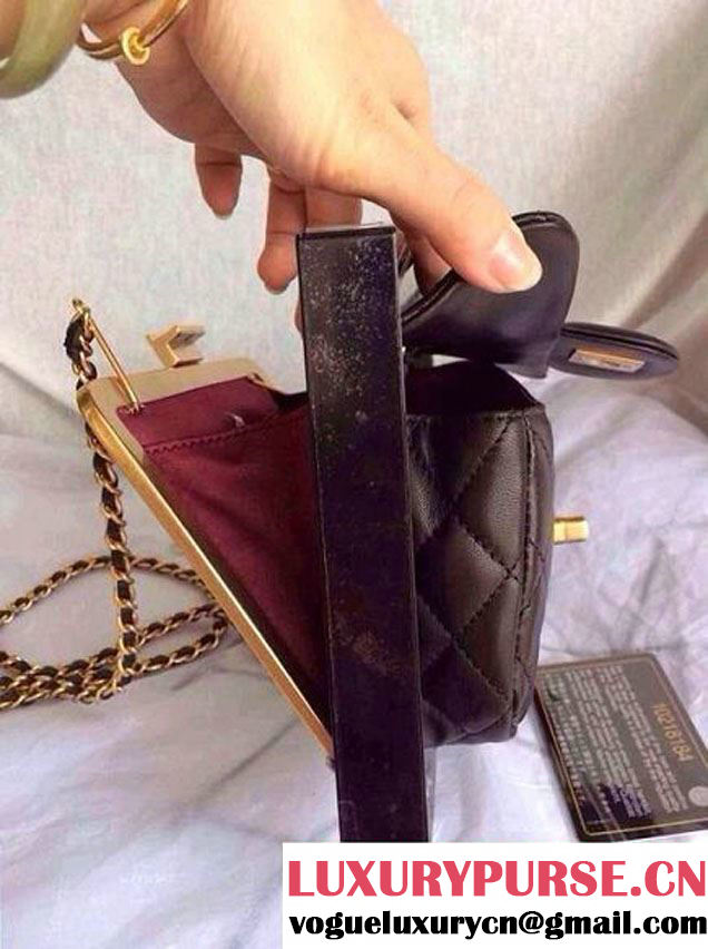 Chanel Plexiglass Mini Flap Bag in Clutch Frame Black - Spring Summer 2014