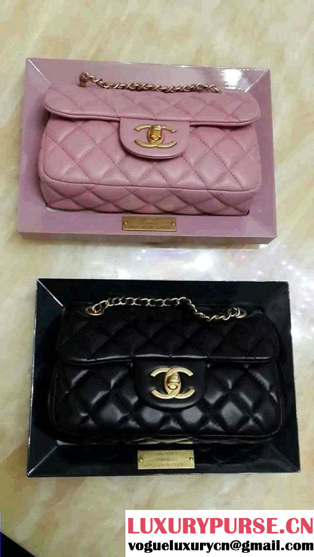 Chanel Plexiglass Mini Flap Bag in Clutch Frame Pink - Spring Summer 2014