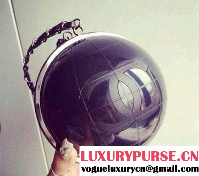 Chanel Globe Clutch Bag in Black